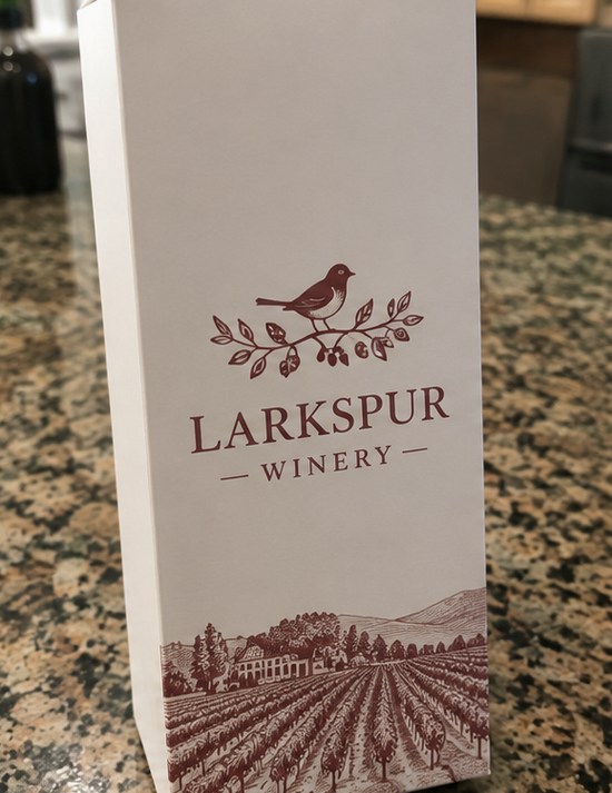 Bottle boxes with logo printing — customer photo
