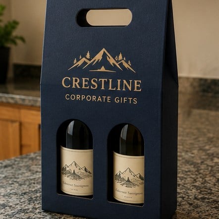 Two-bottle carrier box